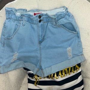 HH Jeans, high waisted, 90’s style, elastic band L (8-10)